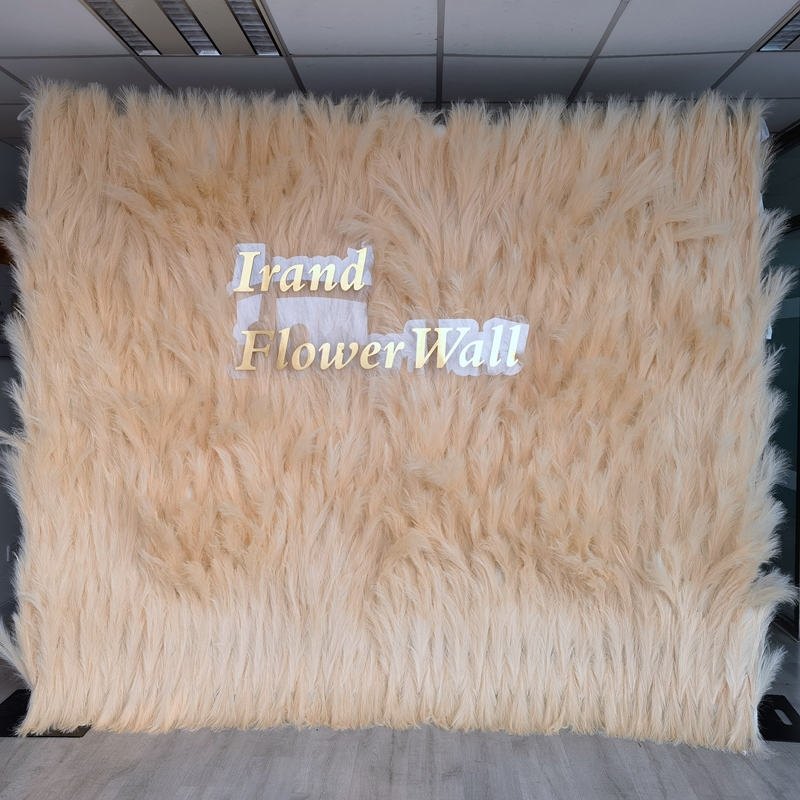 Reed artificial flower wall