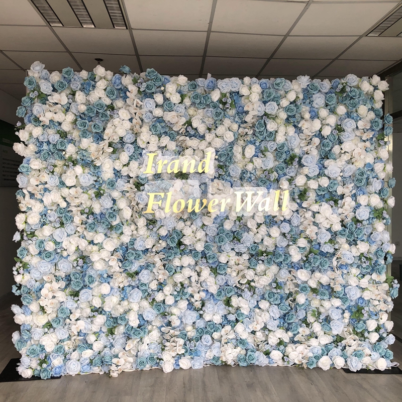 Blue Phalaenopsis artificial flower wall