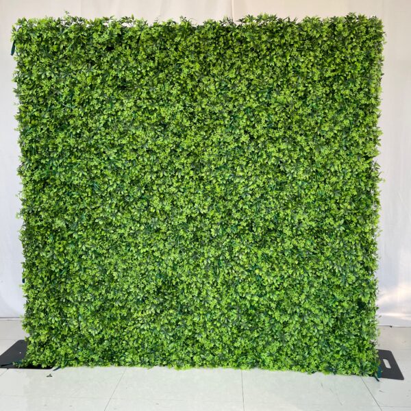 W015 5D grass greenery wall floral backdrop 8*8ft for wedding decor