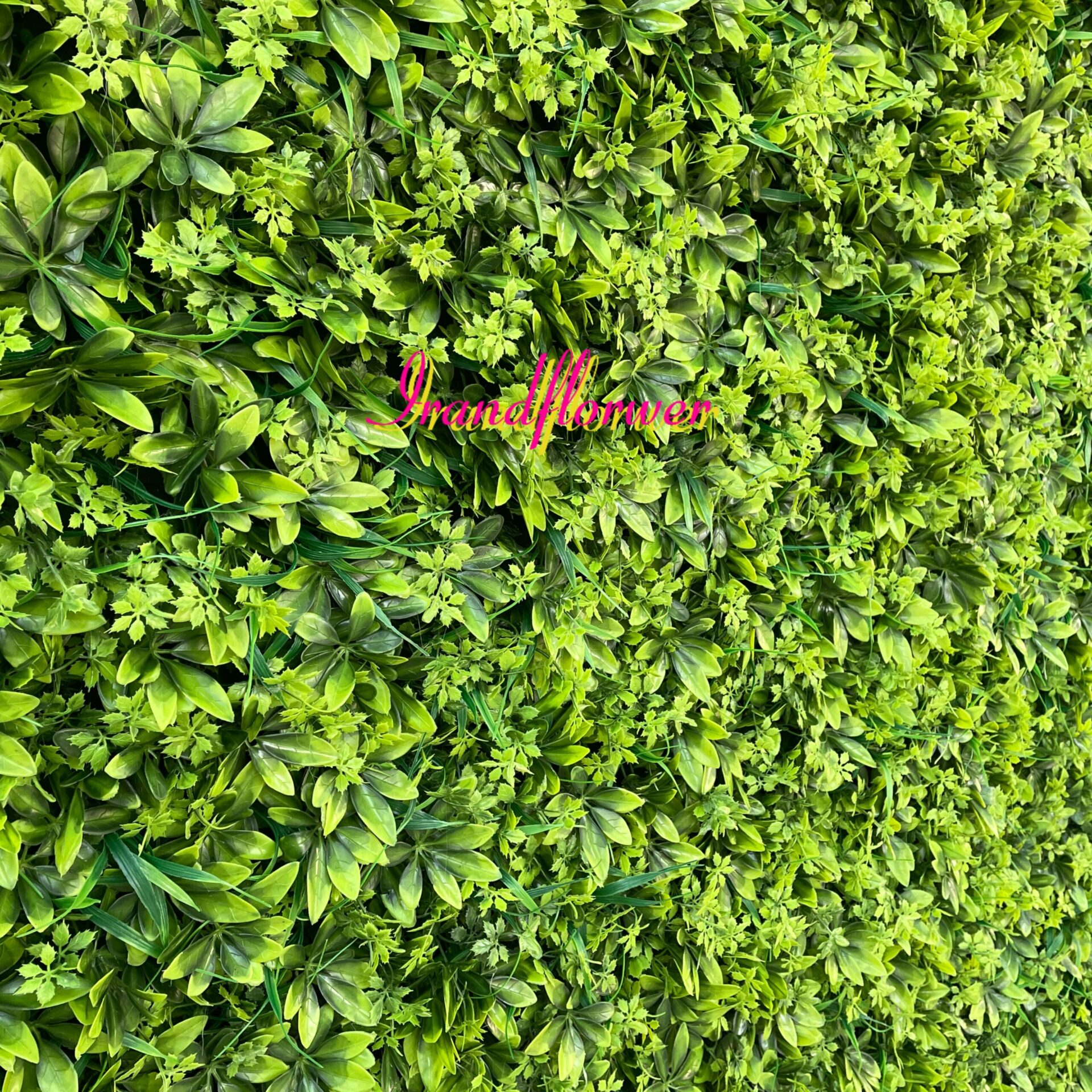 W015 5D grass greenery wall floral backdrop 8*8ft for wedding decor