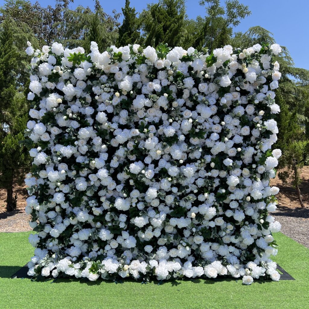 W003 5D green flower wall backdrop colorful for event wedding decoration