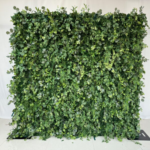 W013 grass greenery wall roll up floral backdrop 8*8ft for wedding decor