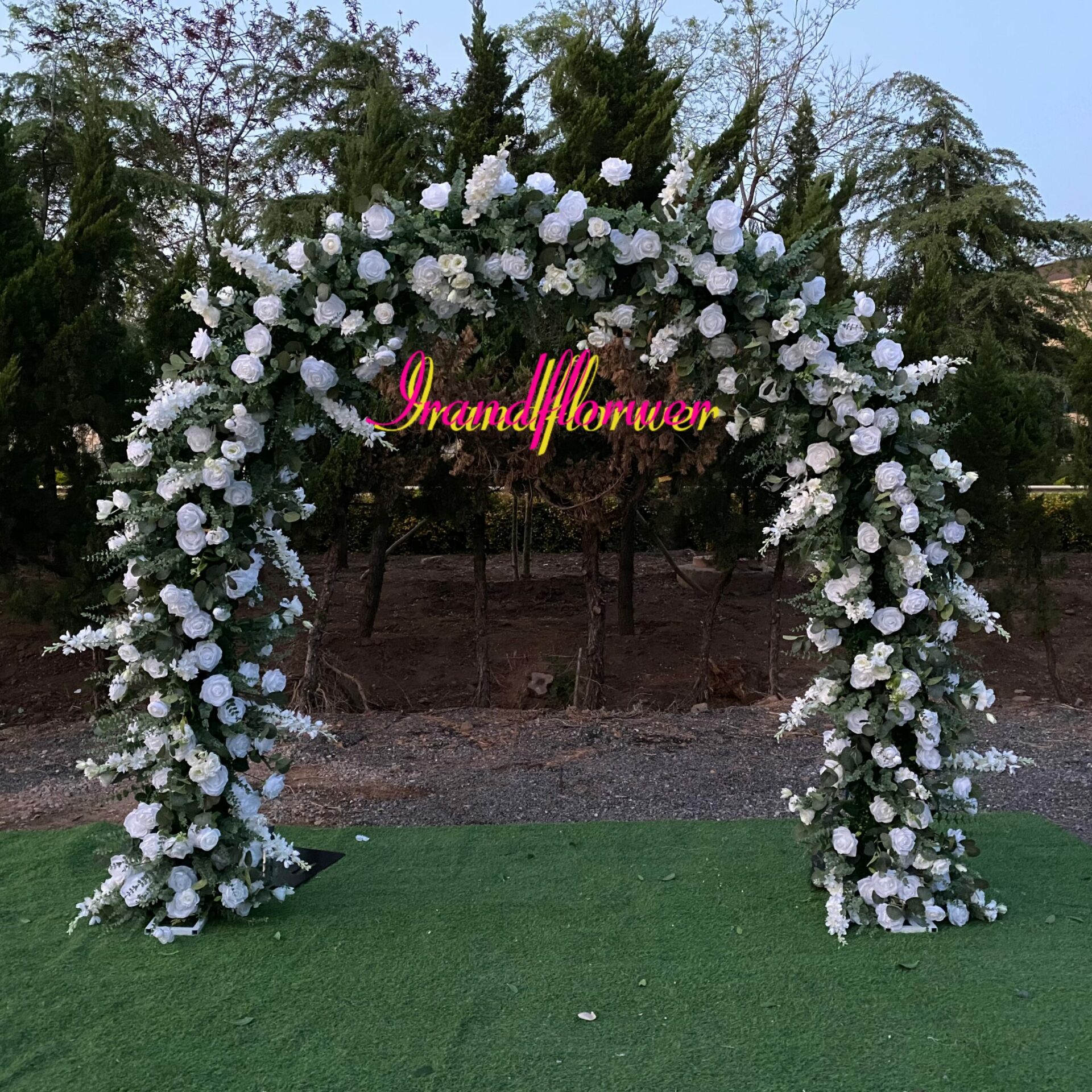 A010 hot white and green garden arch U shaped stand arch