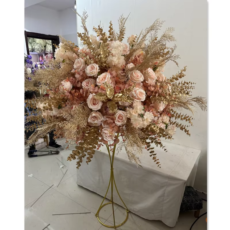 B007 manufacture customized 50cm taller flower ball wedding floor flower arrangement decoration