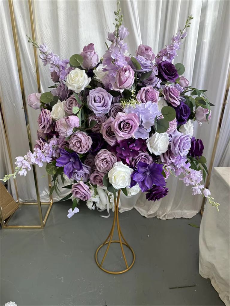 B001 40/50/60 cm purple flower centerpiece table arrangement for wedding decor