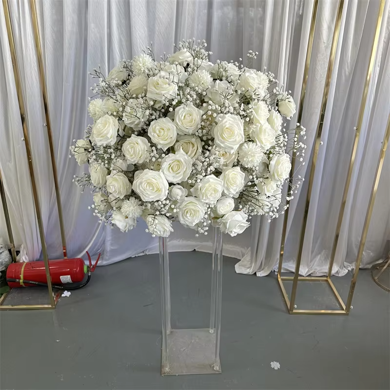 B005 florist supplying 60cm artificial flower bouquet baby breath gypsophila rose flower ball