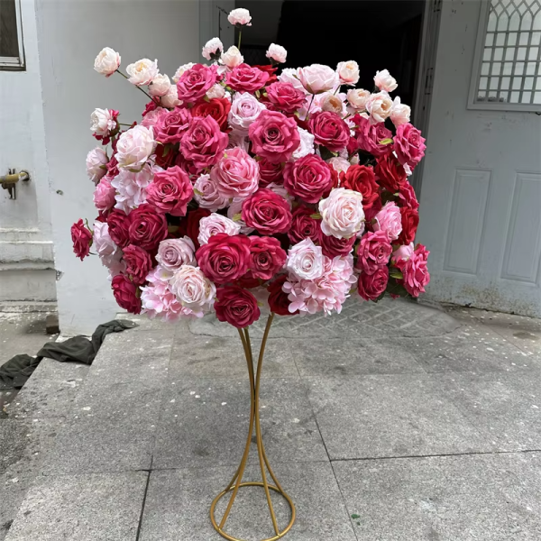 B009 decorative flower supplying high quality gold leaves flower arrangements for wedding