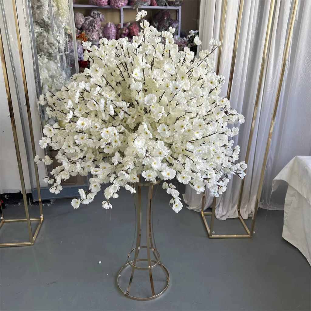 B006 Wedding Centerpieces Ivory Colors Silk Cherry Blossom Flower Ball Arrangements