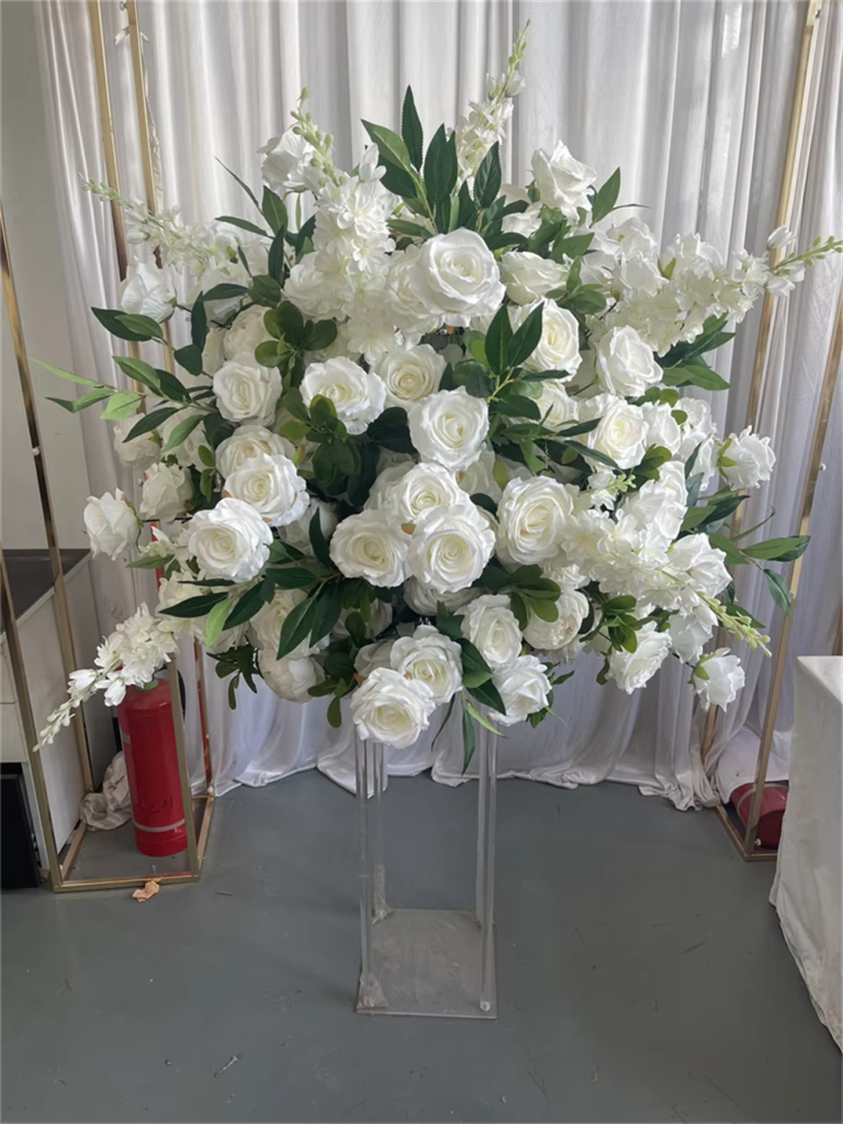 B003 artificial flower supplies 80cm ivory cream flower ball wedding centerpieces for table flower decoration