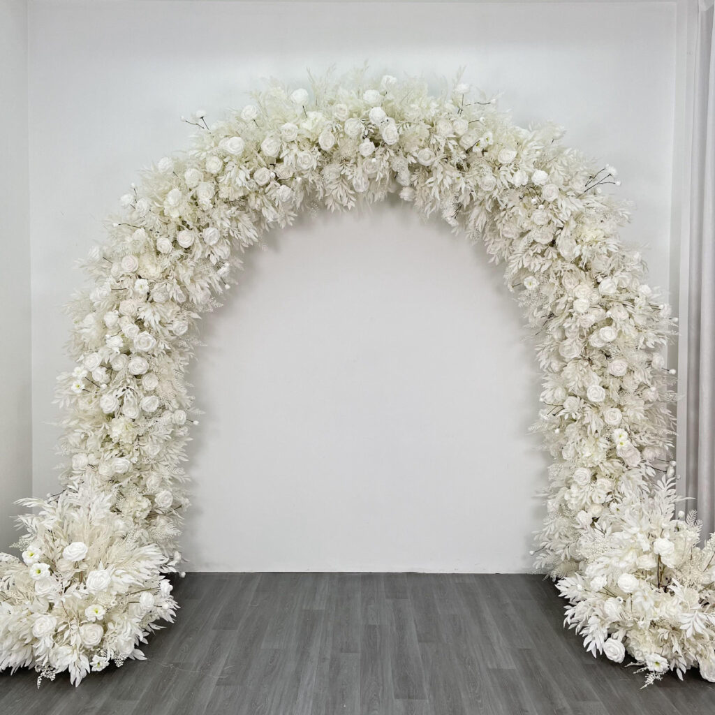 A019  high-quality hot sale white U shaped flower arch floral backdrop for events