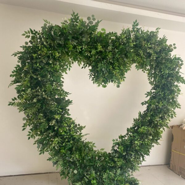 A015  greenery heart arch backdrop for wedding decor baby shower backdrop