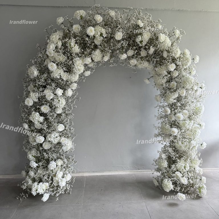 A023 babys breath arch silk artificial flowers 2m by 2.4m