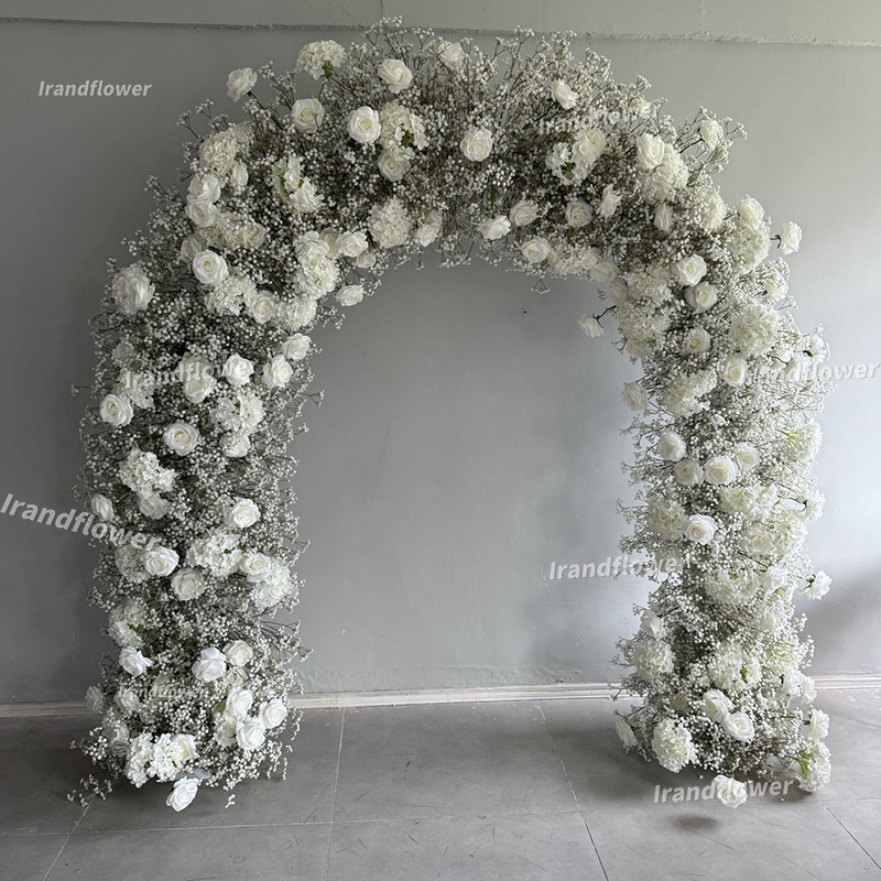 A023 babys breath arch silk artificial flowers 2m by 2.4m